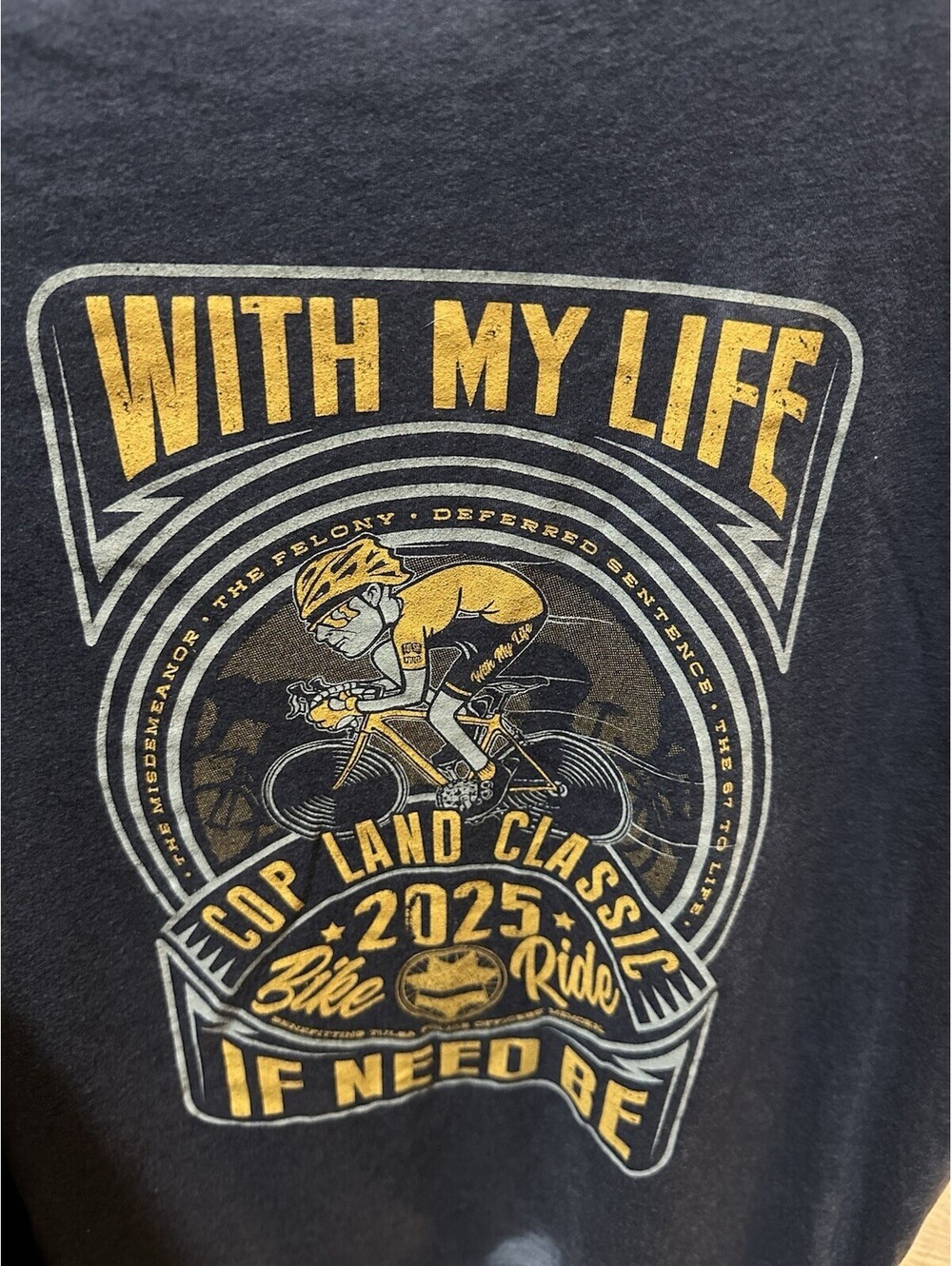 Cop Land Classic 2025 Tulsa Police Memorial T Shirt Mens 2XL Bike Ride